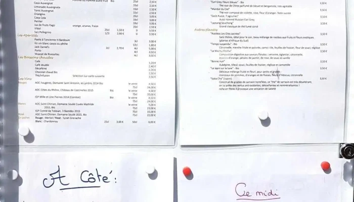 A Cote Menu - Aubusson