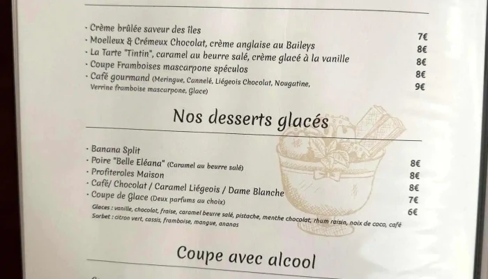 Auberge Des Grands Vins -  Menu - Labarde