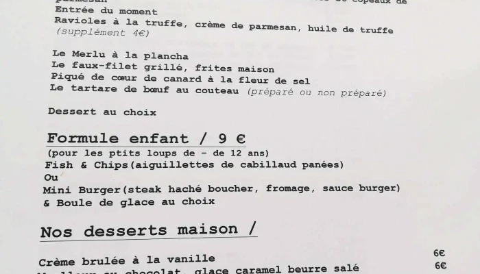 Bajadita -  Menu - Bayonne