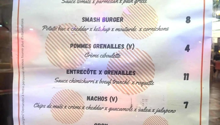 Bam Brasserie Artisanale -  Menu - Périgueux