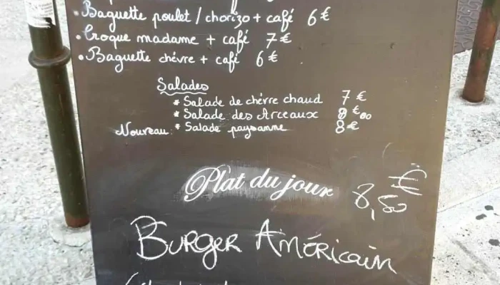 Bar Des Arceaux -  Menu - Angoulême