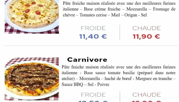 Best Pizza Nouvelle Aquitaine Distributeur -  Menu - Aulnay