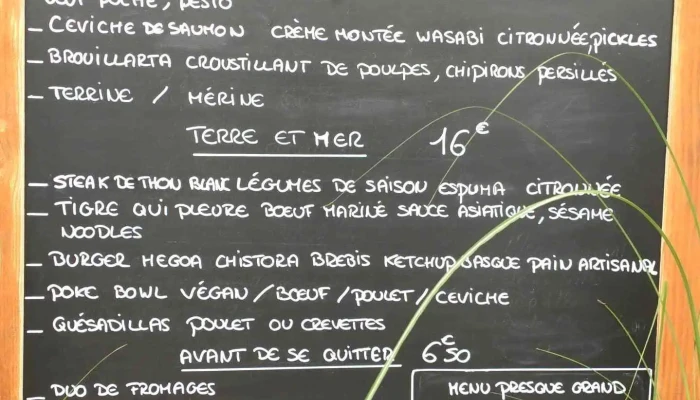 Bistrot De La Plage -  Menu - Anglet