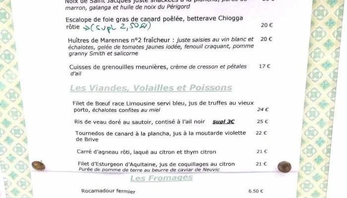 Cannelle Romarin Warung Menu - Périgueux