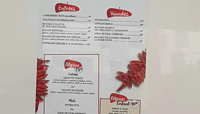 Chez Txotx -  Menu - Bayonne