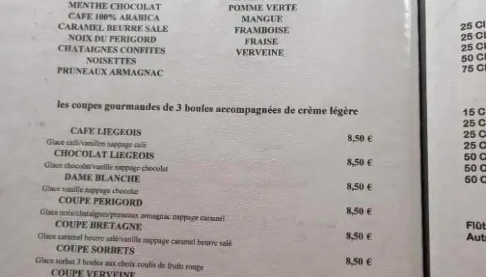 Creperie Le Ptit Pancake Menu - Beaumontois En Périgord