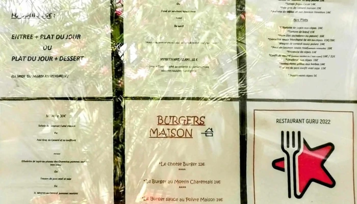 Hotel Restaurant La Vieille Auberge -  Menu - Barbezieux-saint-hilaire
