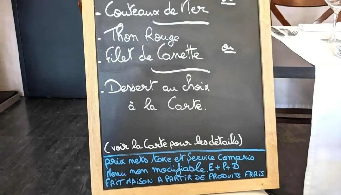 L Ardoise Menu - Pau