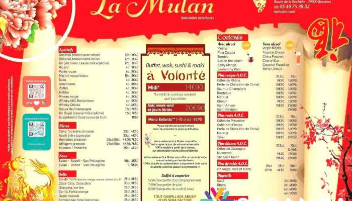 La Mulan -  Menu - Bessines