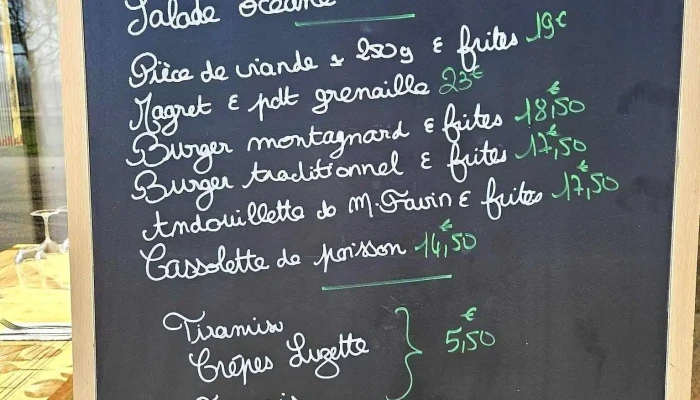 La Rive Medocaine Menu - Lamarque