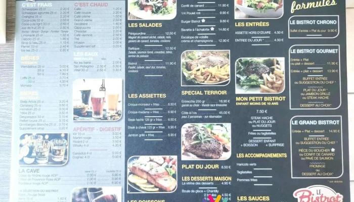 Le Bistrot Du Marche Menu - Bellac