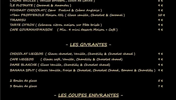 Le Lounge Anciennement La Cantine Menu - Angoulême