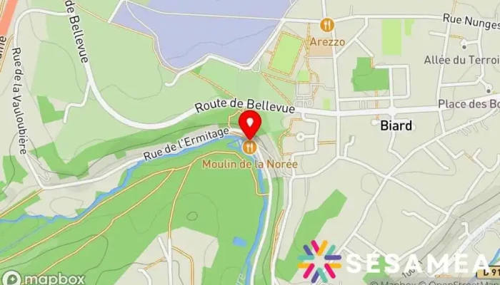 Le Moulin De La Noree Carte - Biard