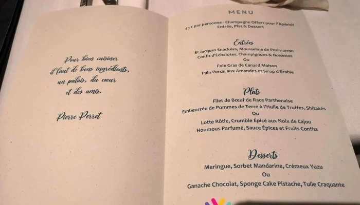 Le Sentier Des Saveurs -  Menu - Parthenay
