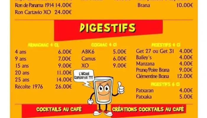 Les Arcades -  Menu - Bayonne