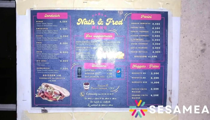 Nath Fred Menu - Bazas