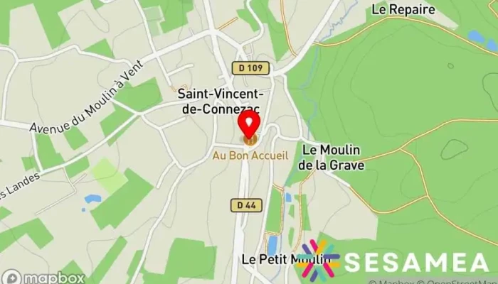 carte de restaurant Au Bon Accueil Restaurant, Restaurant français à Saint-Vincent-de-Connezac