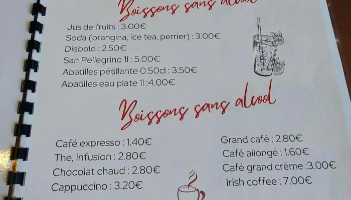 Restaurant Au Bon Accueil -  Menu - Saint-vincent-de-connezac