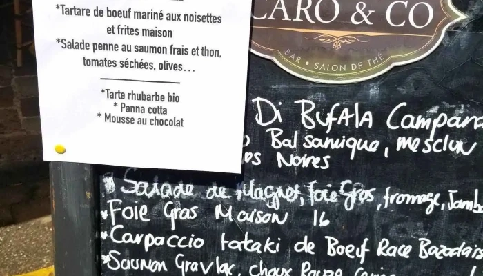 Restaurant Caro Co Menu - Bazas