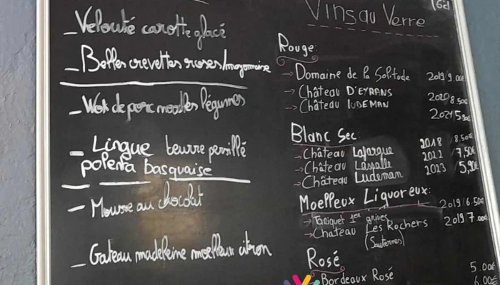 Restaurant Le Pistou -  Menu - Martillac