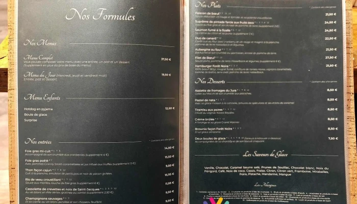 Restaurant Renaissance Le Change -  Menu - Bassillac Et Auberoche