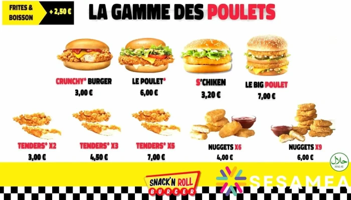 Snackn Roll Bazas Menu - Bazas